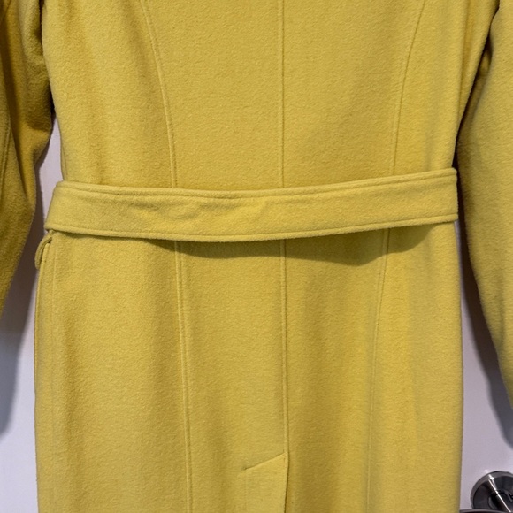 Unique Vintage Newport News East Style Lemon Hooded Belted Coat Size M - Picture 9 of 16